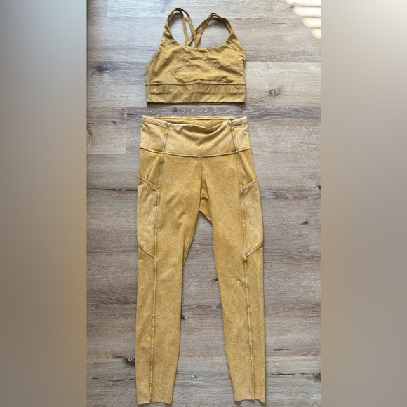 Lululemon Energy Bra Long Line Ice Dye, B-D Cups in Ice Wash Spiced Bronze - Picture 7 of 7